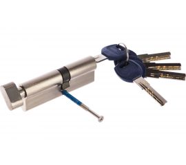 Цилиндр DOORLOCK V K2300AB N серия Variant, никелированный, 40xK50 мм, кл/пов. кнопка, 5 перф.ключей 79096 