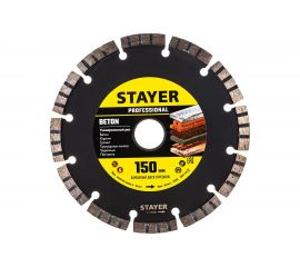 Диск алмазный отрезной CONCRETE Professional по бетону кирпичу плитке 150 мм Stayer 3660-150_z02 