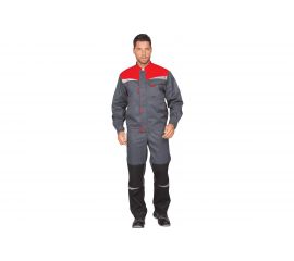 Костюм ГК Спецобъединение КМ-10 ЛЮКС серый/красный, р.96-100, рост 170-176 Кос 594/ 96/170 