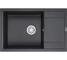 Оборачиваемая кухонная кварцевая мойка GRANULA GR-7805 780х500 мм, черный 