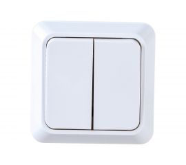 2 клавишный выключатель Econ Астра 10А белый 1103 
