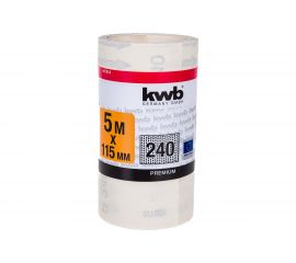 Бумага шлифовальная в рулоне kwb 5 м, 115 мм, К240 847854 