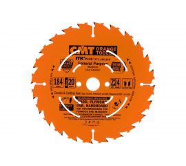 Диск пильный по дереву (184х20/16/15,87х1,7/1,1 мм; Z24) CMT 271.184.24H 