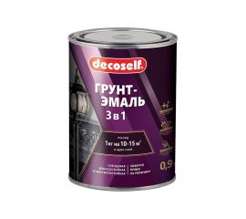 Грунт-эмаль Пуфас 3 в 1 белая глянцевая Decoself 0,9кг тов-200082 