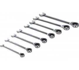 Набор комбинированных трещоточных ключей DEKO RW01 8-19 мм, 8 предметов 065-0549 