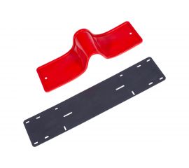 Силиконовая рамка номерного знака с адаптером DolleX красная SPL-71 