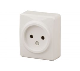 Розетка ЭРА 11-2201-02 2P, 16A-250В, IP20, ОУ, Эксперт, слоновая кость Б0031552 