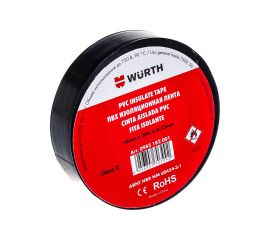 Изолента Wurth PVC BLACK 18 мм х 20 м х 0.13 мм 0985182001961 10 