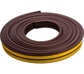 Самоклеящийся уплотнитель для окон и дверей KRASS Е10 коричневый Лк-00002366 