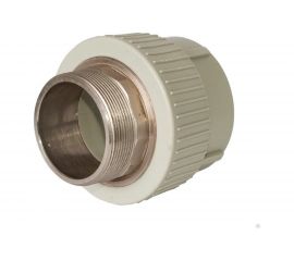 Муфта комбинированная под ключ с наружной резьбой VALFEX PP-R серая, 40 мм х1 1/4"" 10135040Г 127-0371 