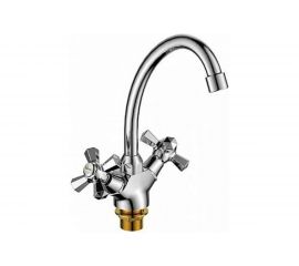 Смеситель для кухни LEDEME крест, керамика, с гайкой L4990 806814 