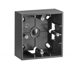 Монтажная коробка Simon для накладного монтажа, 1 пост, графит 1590751-038 