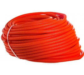 Труба ПНД Экопласт гофрированная легкая, с зондом диаметр 20 мм, цвет оранжевый, 100м 20120-OR 