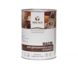 Масло для деревянного пола и паркета MAZ-SLO цвет Снег, 1 л 8072917 