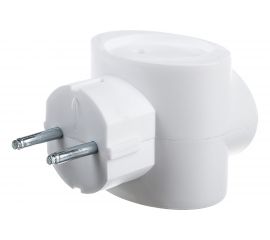 Тройник АБК-СИЛА Куб 3х2Р без заземления 16А 220В белый 1 шт 52067001 