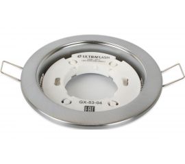 Металлический встраиваемый светильник Ultraflash матовый хром GX-53-04 14058 