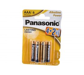 Элементы питания Panasonic LR03 Alkaline Power BL6 4+2 6204 
