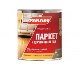 Лак паркетный алкидно-уретановый матовый PARADE L10 Паркет & Деревянный пол 0,75 л 90001484453 