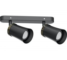 Настенно-потолочный светильник FERON под лампу 2х50W GU10, черный ML222 41483 