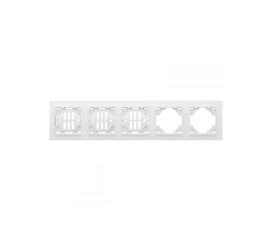 Горизонтальная рамка EKF Минск 5-местная белая ERM-G-305-10 