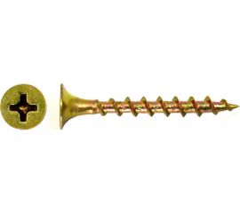 Саморез по дереву КРЕП-КОМП жёлтый цинк PH-2, 3,5х35, 80 шт. ждп3535мф 