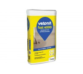 Универсальный наливной пол Vetonit fast 4000 20 кг 1014410 