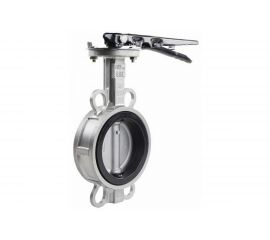 Затвор дисковый поворотный DN.ru 316L-316L-EPDM Ду50 Ру16, корпус - нержавеющая сталь, диск - нержавеющая сталь, уплотнение - EPDM, с ручкой 12072133861 
