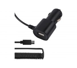 Автомобильное зарядное устройство Red Line Tech AC-1A 1 USB, 1 A, встроенный кабель micro USB, черный Т000021136 