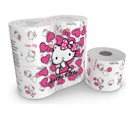 Туалетная бумага World Cart Hello Kitty с рисунком, Kartika Collection, 3 слоя, 4 рулона/200 листов KGHLK-TT-06 