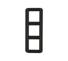 Горизонтальная рамка LUXAR Deco на 3 поста венге рифленая 4606400620693 