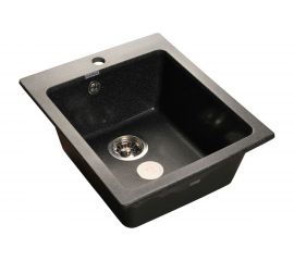 Мраморная мойка GRANFEST PRACTIK одна чаша 505*427 мм черный GF-P--505 
