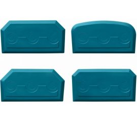 Набор шпателей для формовки и затирки швов Супримпласт бирюзовый, 4 шт 2NFZ4_03H 