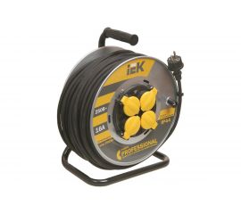 Удлинитель на металлической катушке с термозащитой 4х50м УК50 КГ3х1.5 IP44 IEK Professional WKP16-16-04-50-44 277742 