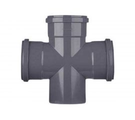 Крестовина ООО МультиМирПласт ПП 50/50/50/87.5 серая КР ВК 50/50/50/87.5 