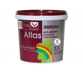 Эмаль для дерева Радуга Атлас ВД-АК 115 База С 2,7 л, под колеровку 141383 