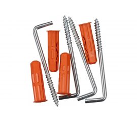 Крюк-шуруп ЕВРОПАРТНЕР L- обр. Zn d5,5хL80 в компл. c дюбелем MULTI 10x40 4шт. MP 319 17 