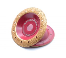 Диск обдирочно-шлифовальный по дереву и другим материалам закруглённый Round № 5 LIGHT 125х22.2 мм Альфадиск 7093 