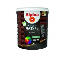 Лазурь для дерева ALPINA Аква (черный; 2.5 л) 948103493 
