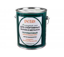 Алкидный лак для спортзалов Petri Spar Gym полуматовый PC23011 