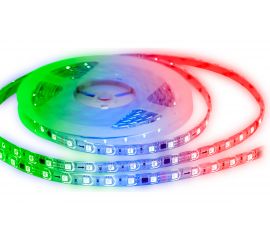 Комплект адресной ленты Apeyron 24В, 14,4Вт/м, smd5050, 60д/м, IP65, подложка 10мм (белая), 5м, RGB/ 10-96 