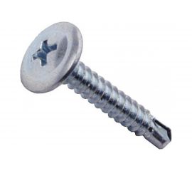 Саморезы ВИРТУОЗ 4,2x41 полусферическая головка с прессшайбой, цинк, сверло 100 шт 280-04352 