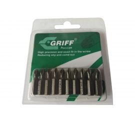 Биты для отвертки PH1х25мм, 1/4 Hex, S2, 10 шт. GRIFF 030393 
