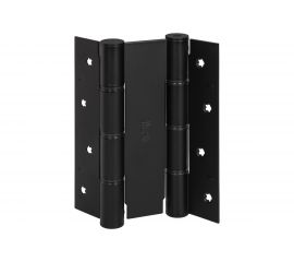 Барная пружинная петля двойного действия ALDEGHI LUIGI SPA 155х27х40 мм, цвет: матовый чёрный, к-т: 2 шт + монтажный набор 87NO155-40 