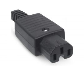 Разборная вилка Cabeus С13, 10А, 250 V, черная IEC-320-C13 