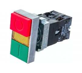 Кнопка управления ЭРА LAY5-BW8465 I-O, сдвоенная, с подсветкой, 20/200/3200 Б0045628 