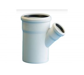 Тройник ПОЛИТЭК для бесшумной канализации из ПП, диаметр 110х50/45 град. 200115045 