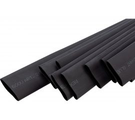 Термоусаживаемая двустенная клеевая трубка REXANT 19,1/9,55 мм черная 10 шт по 1 м 26-2107 