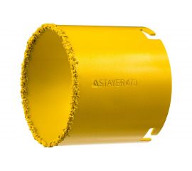 Коронка кольцевая с карбидно-вольфрамовой крошкой PROFESSIONAL 73 мм STAYER 33345-73 