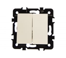 Выключатель LUXAR Art с/у 2 клавиша, слоновая кость, без рамки, 250В 10А 4606400620464 