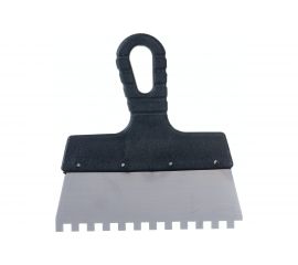 Фасадный зубчатый шпатель (нержавеющая сталь, 200мм, зуб.8x8мм) РемоКолор Мастер 12-8-200 